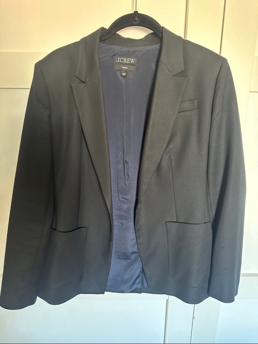 J.Crew Women’s Black Blazer with Navy Lining